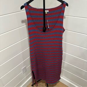 NWT Celandine by Anthropologie Red & Blue Striped Knit Top. Size: Medium